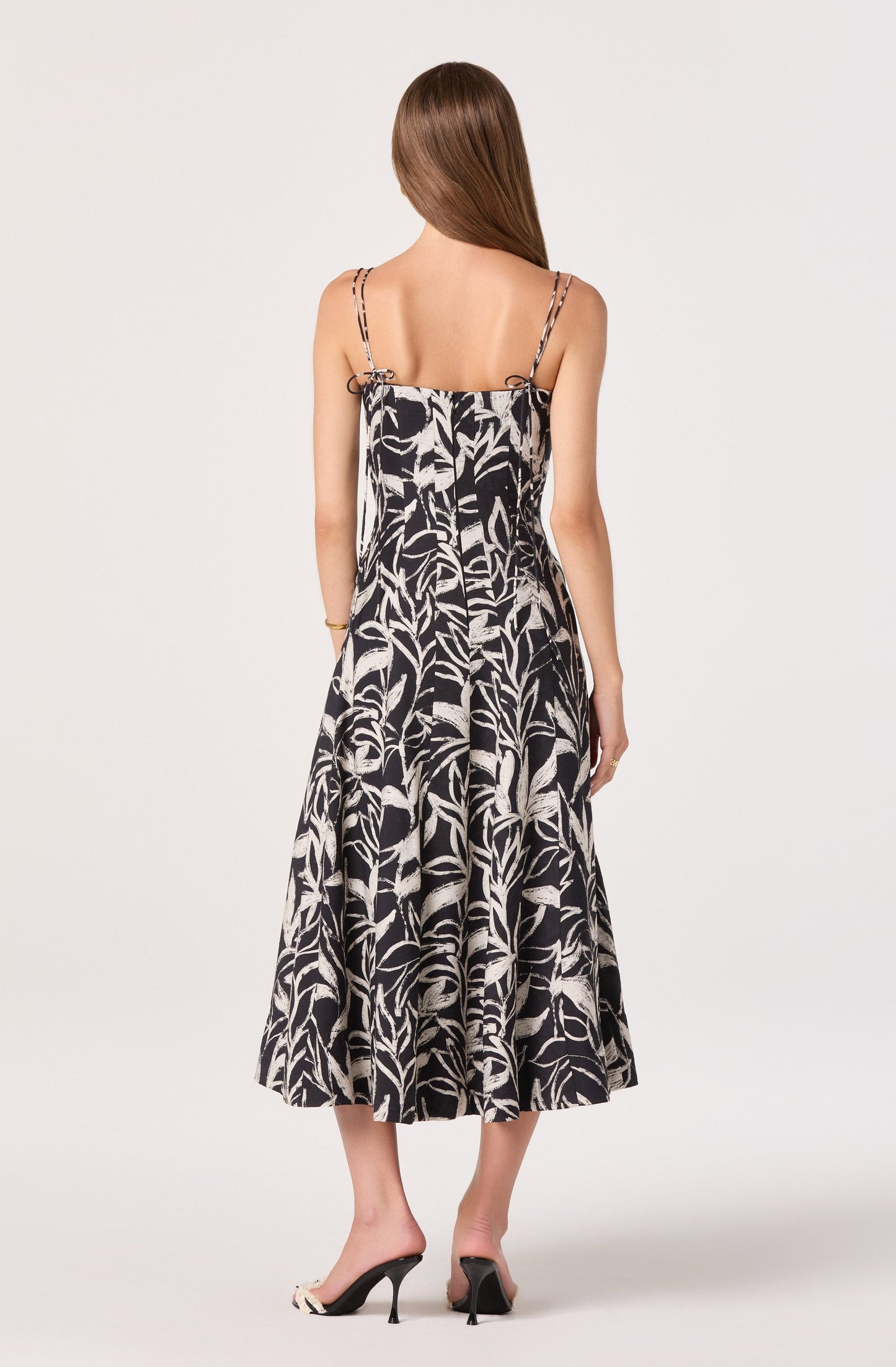 Trisha Tie-Strap Midi Dress