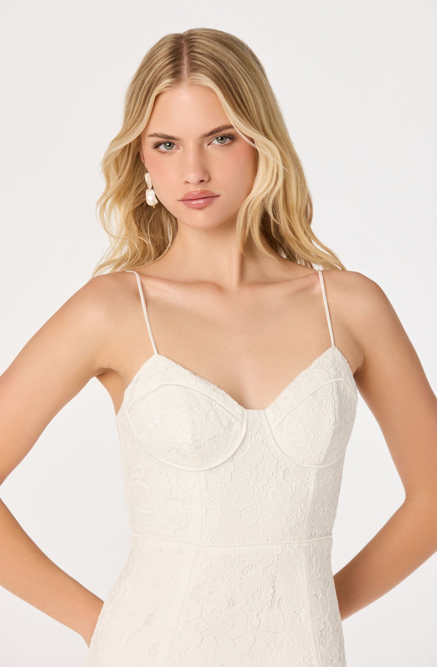 Kaylani Lace Bustier Maxi Dress