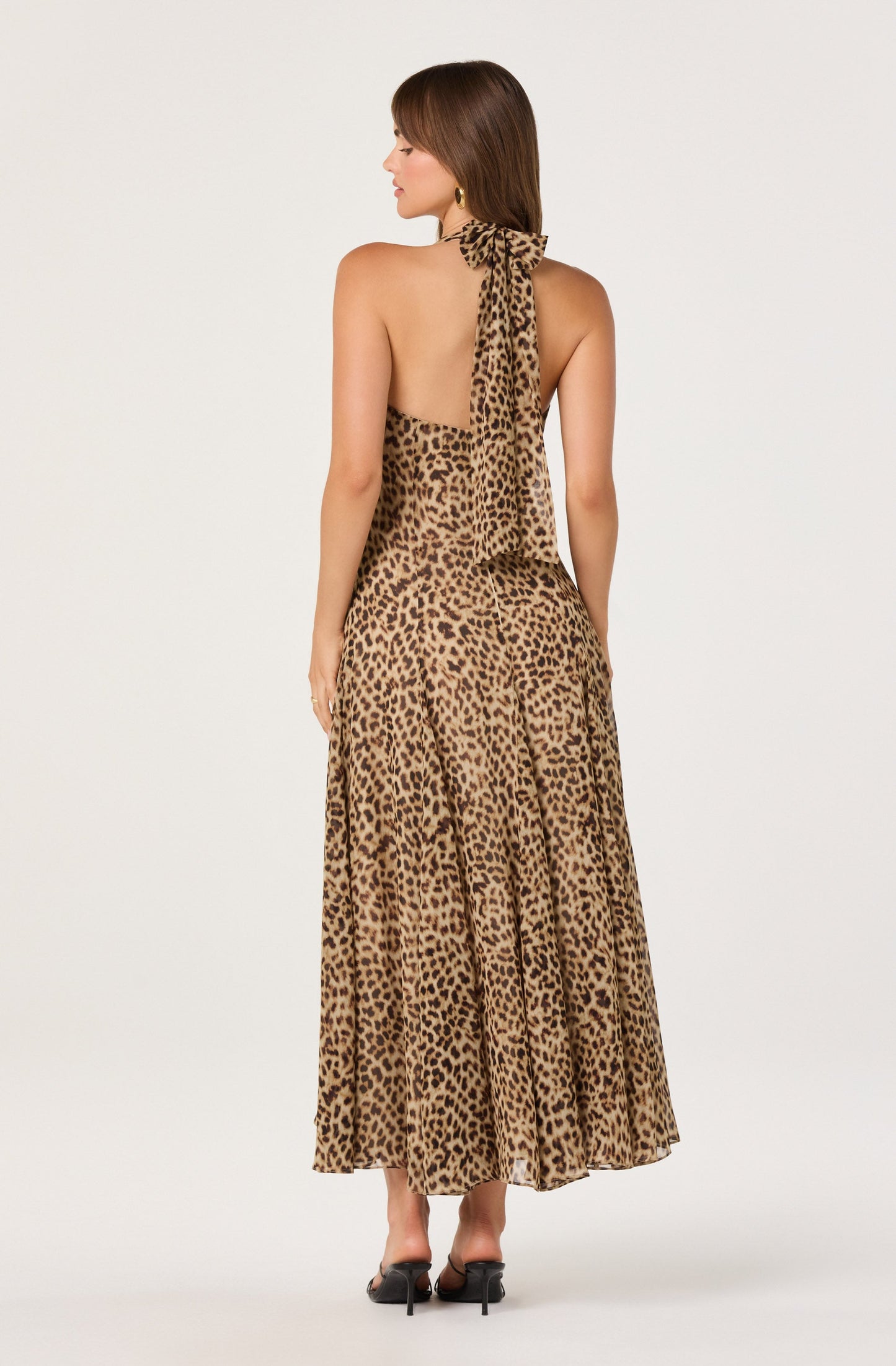 Myra V-Neck Halter Maxi Dress