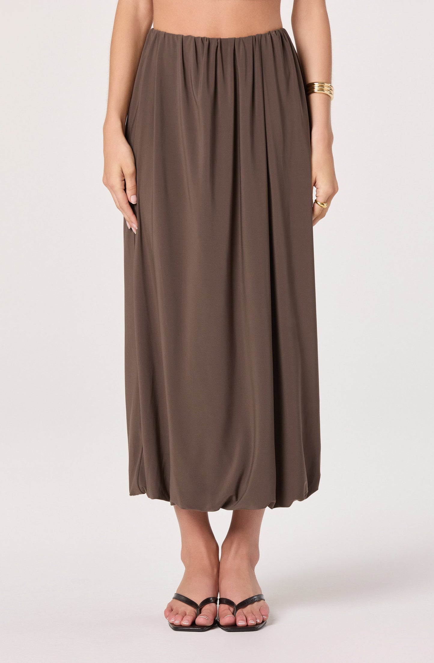 Savannah Bubble Hem Midi Skirt