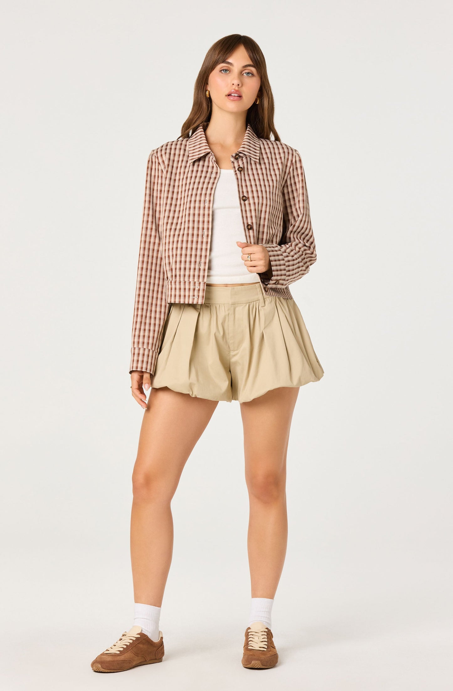 Jesse Plaid Cropped Jacket