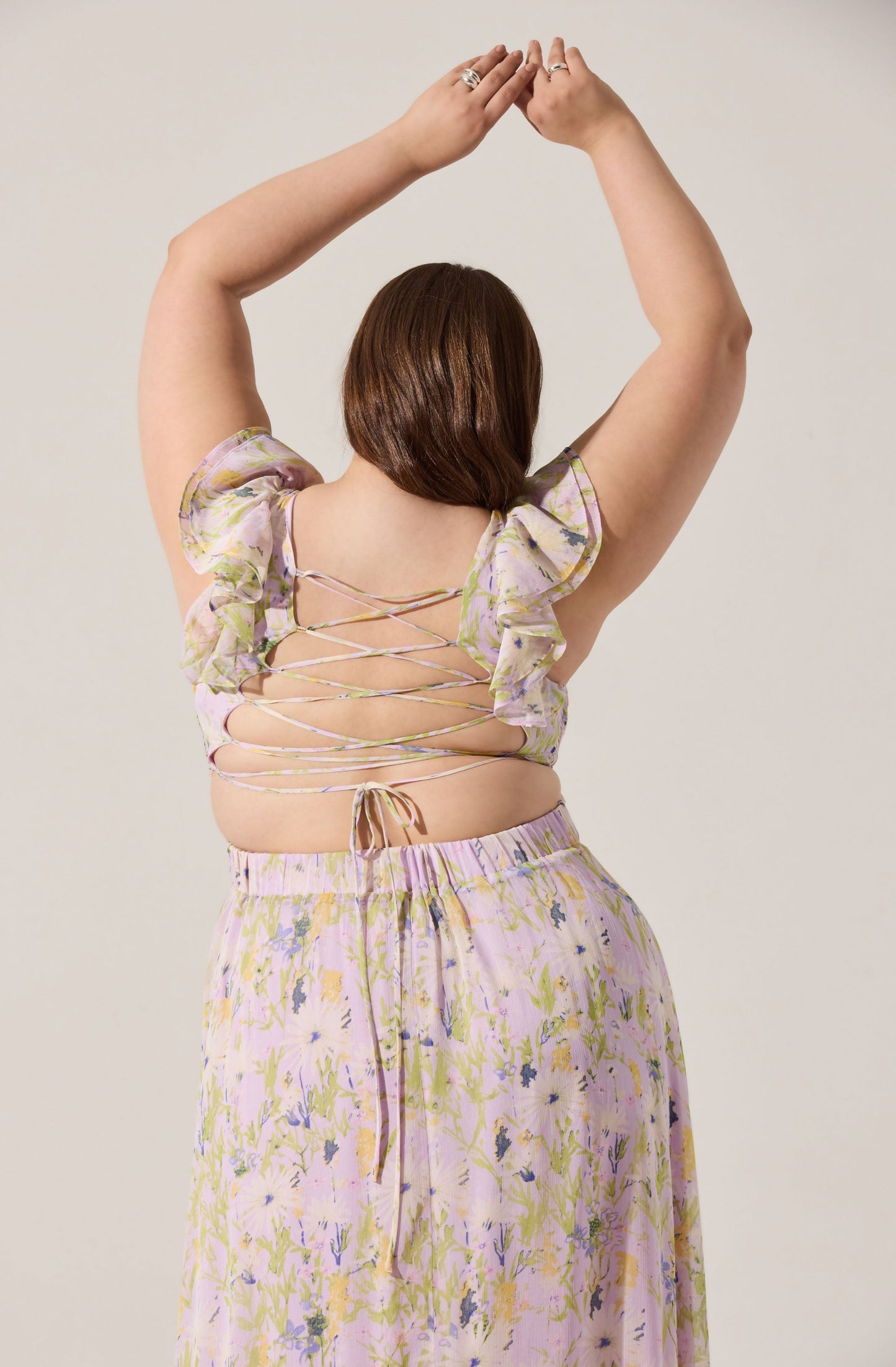 Primrose Floral Strappy Back Maxi Dress PLUS