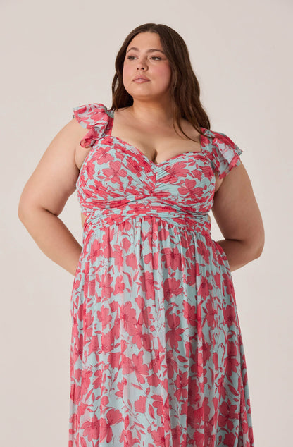 Primrose Floral Strappy Back Maxi Dress PLUS
