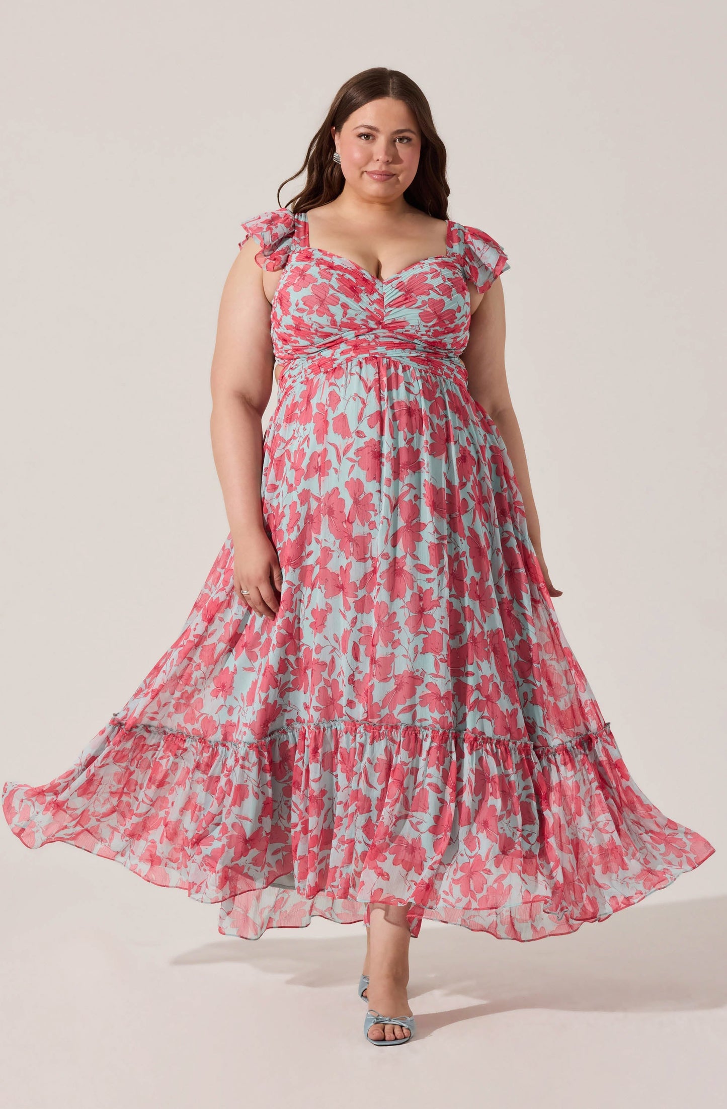 Primrose Floral Strappy Back Maxi Dress PLUS