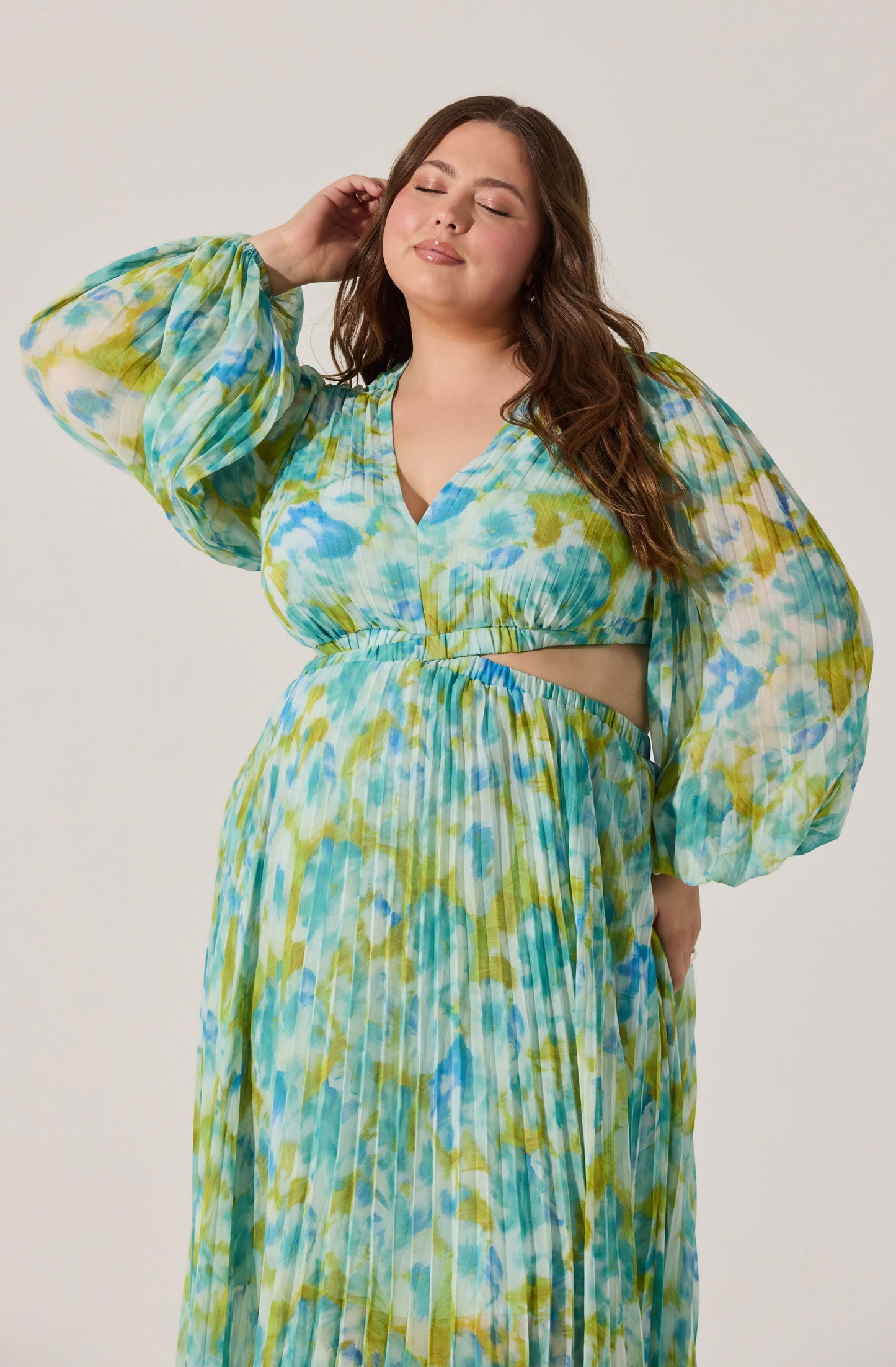 Revery Floral Long Sleeve Maxi Dress PLUS