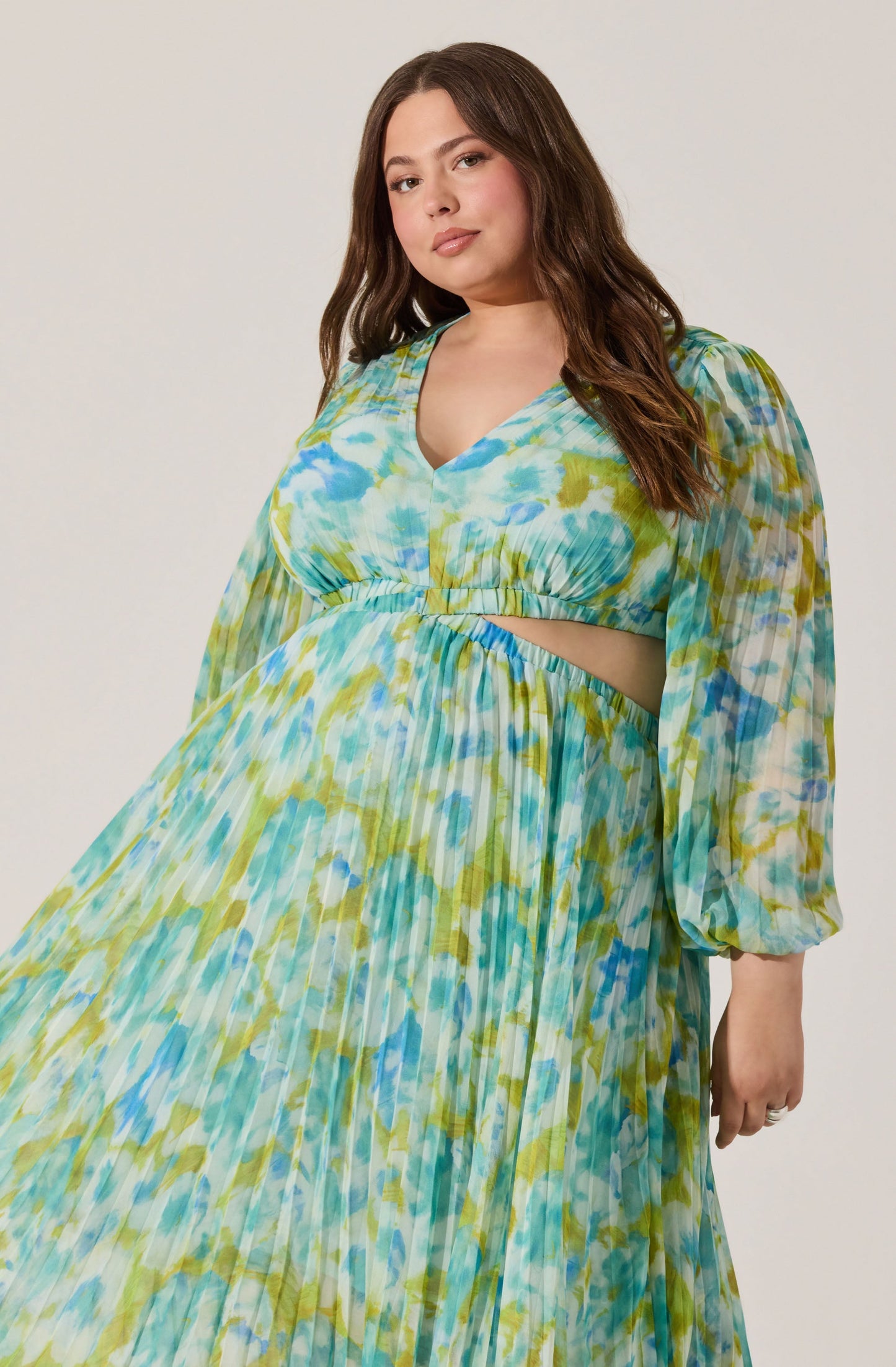 Revery Floral Long Sleeve Maxi Dress PLUS