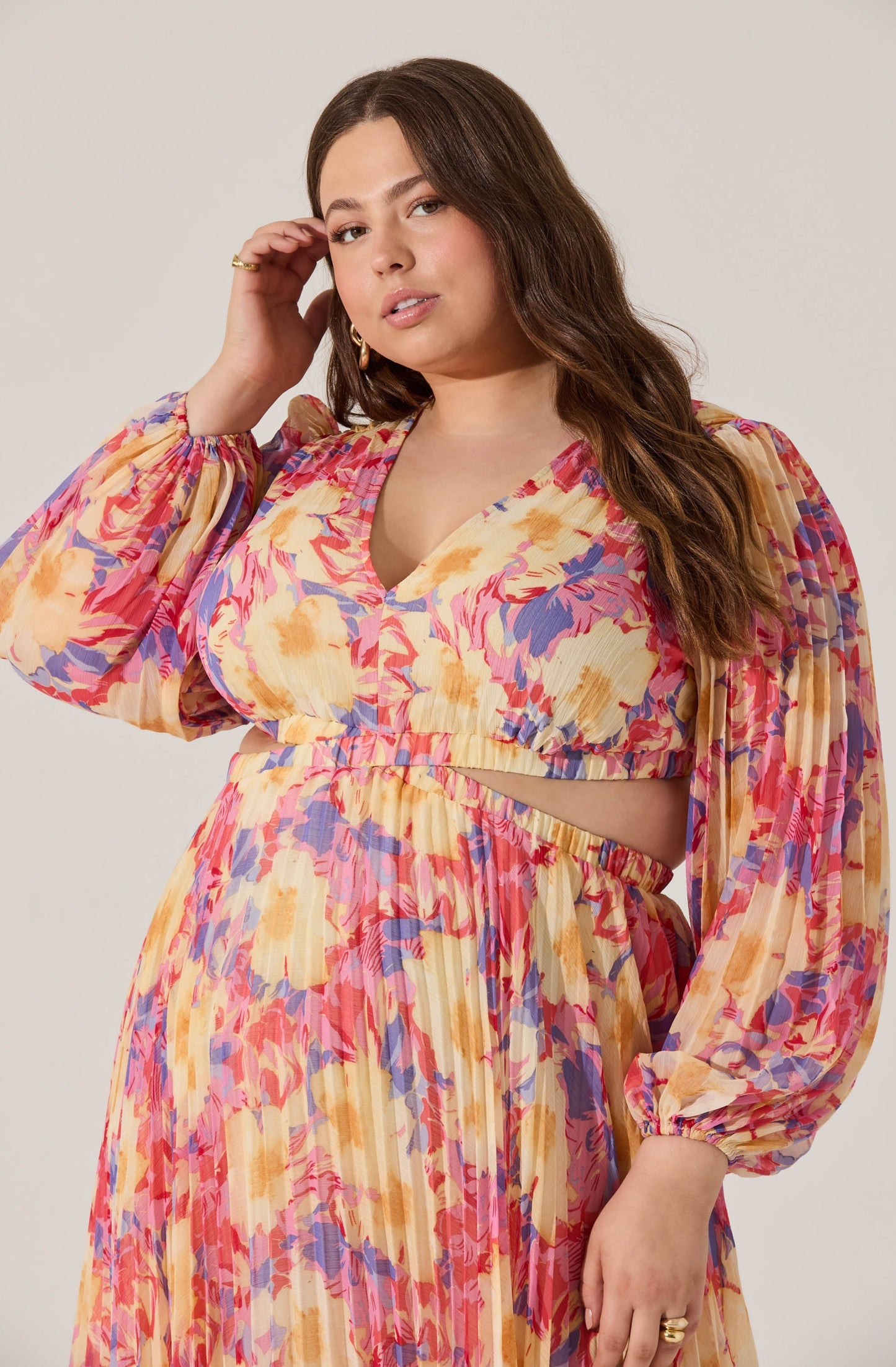 Revery Floral Long Sleeve Maxi Dress PLUS