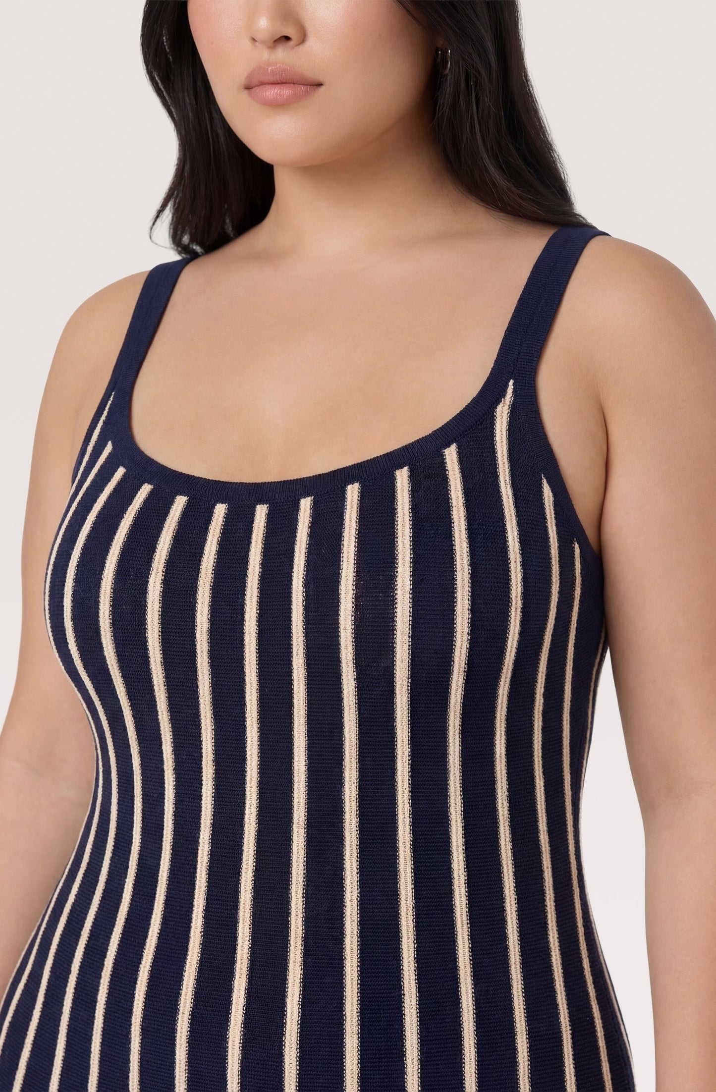 Irecia Striped Knit Midi Dress