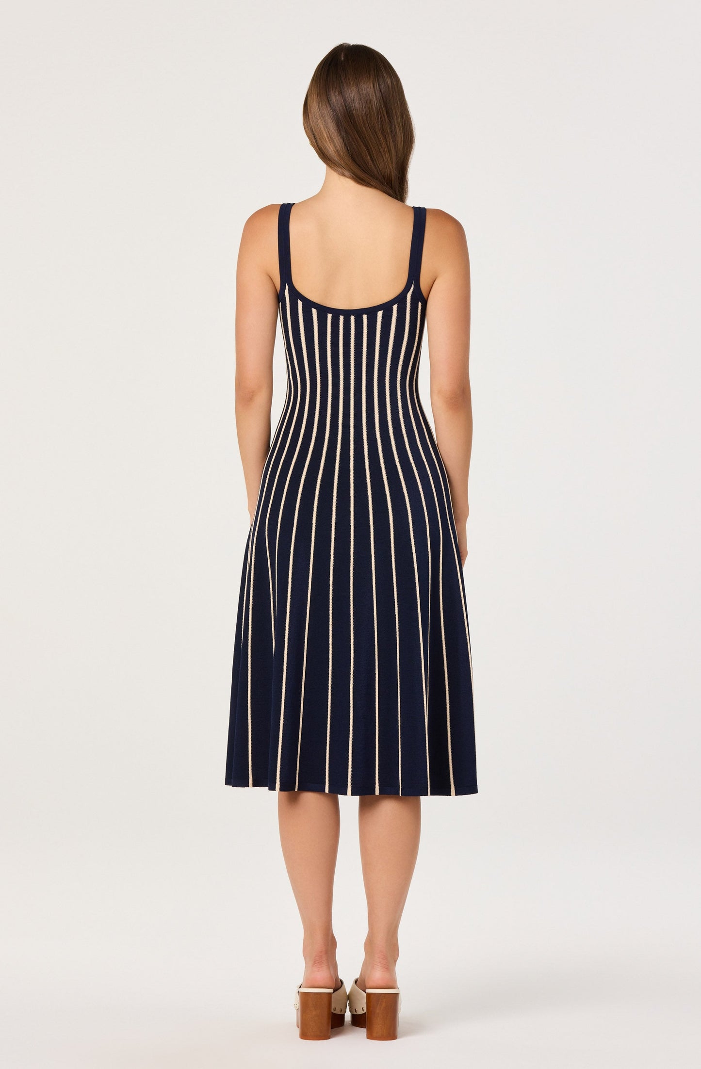 Irecia Striped Knit Midi Dress