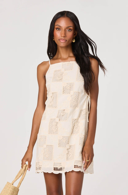 Samira Embroidered Eyelet Mini Dress