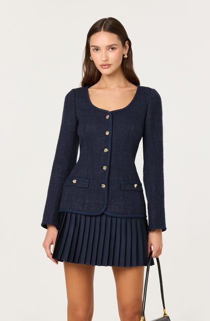 Malorie Mixed Media Mini Dress