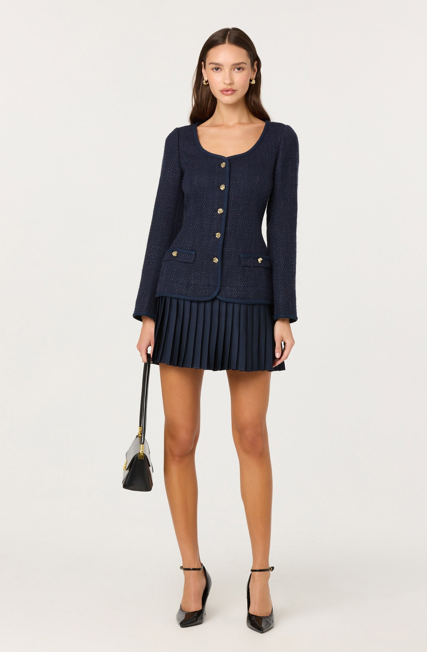 Malorie Mixed Media Mini Dress