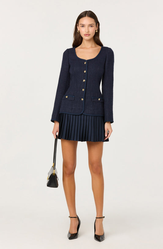 Malorie Mixed Media Mini Dress