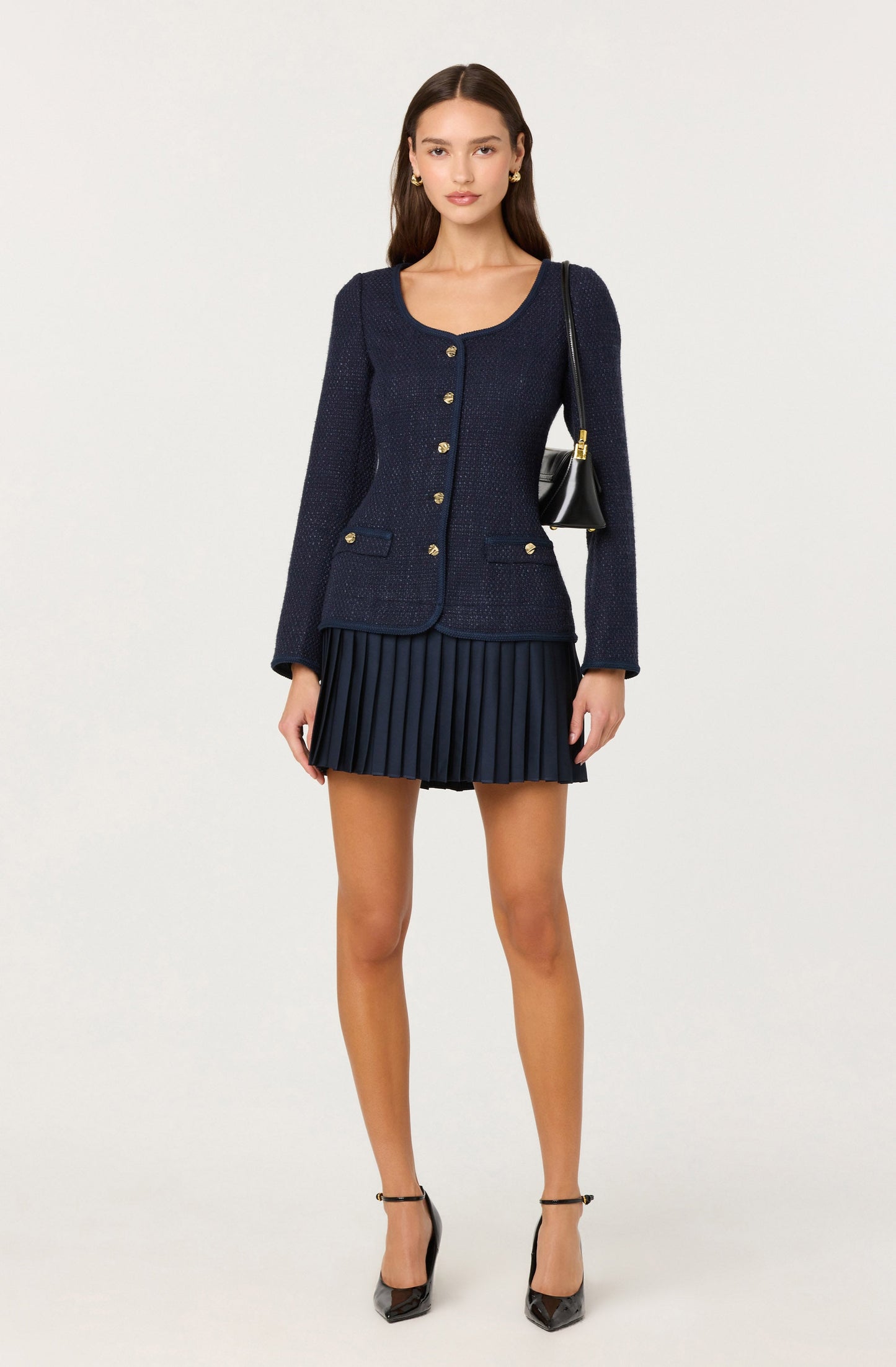 Malorie Mixed Media Mini Dress