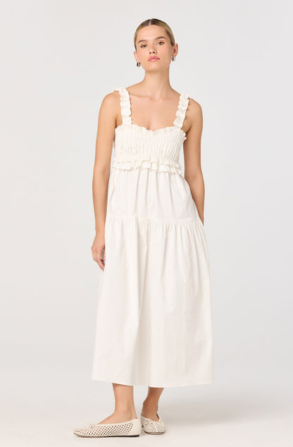 Orenthia Ruffle-Strap Smocked Maxi Dress