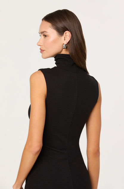 Riana Turtleneck Twist Front Maxi Dress