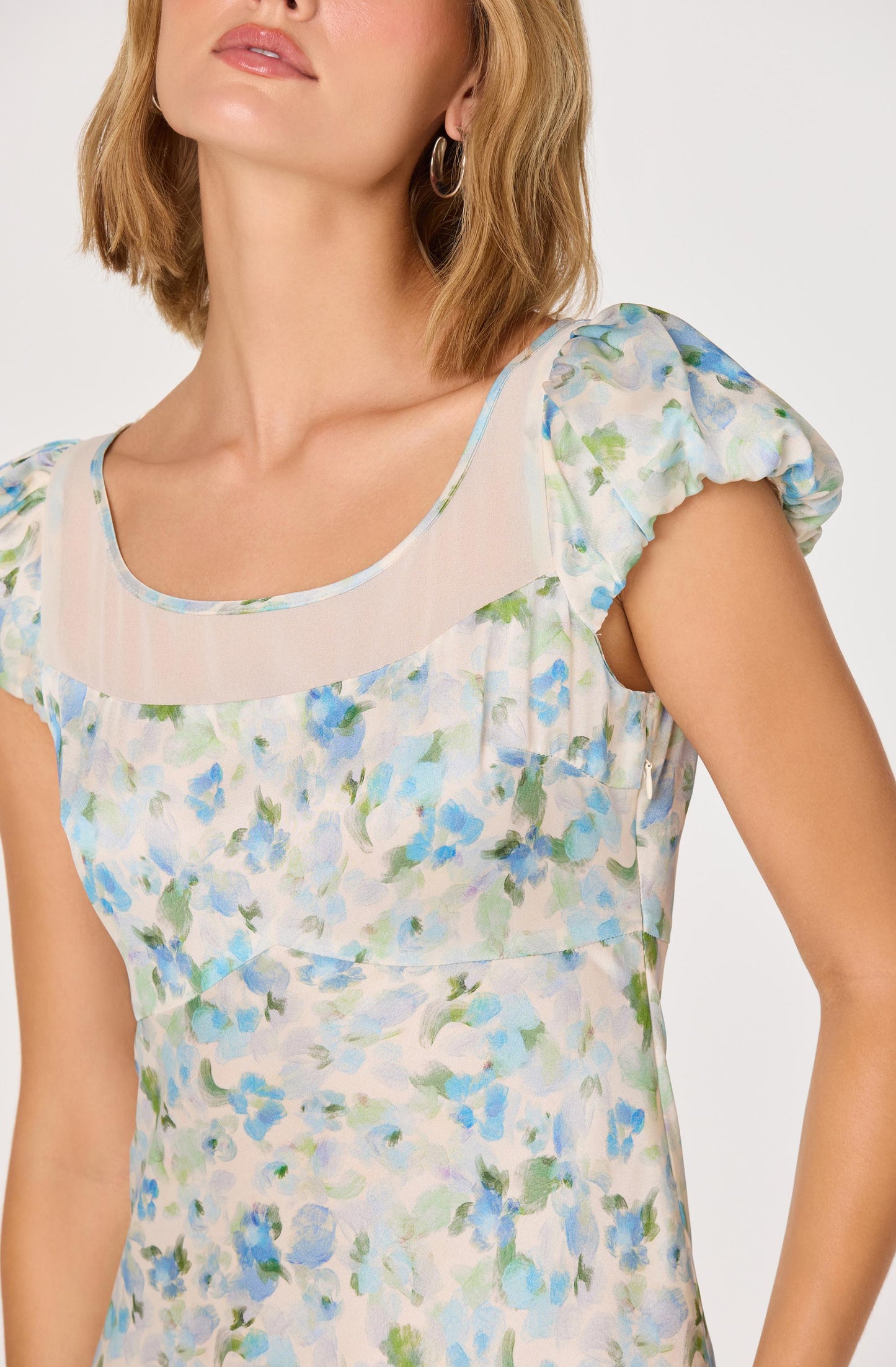Erma Floral Empire Waist Midi Dress