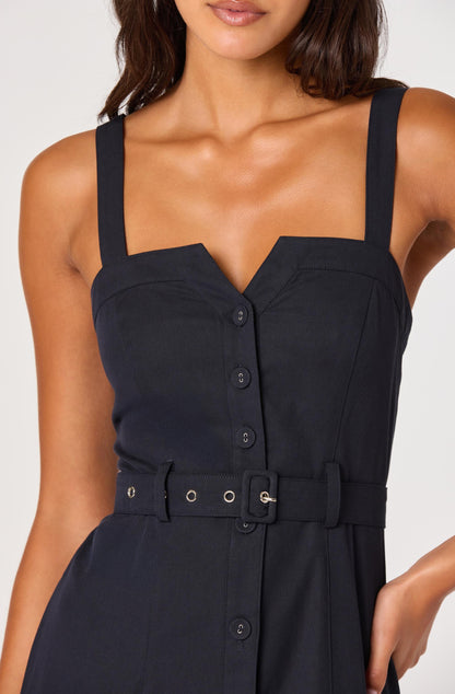 McKinley Button-Front Midi Dress