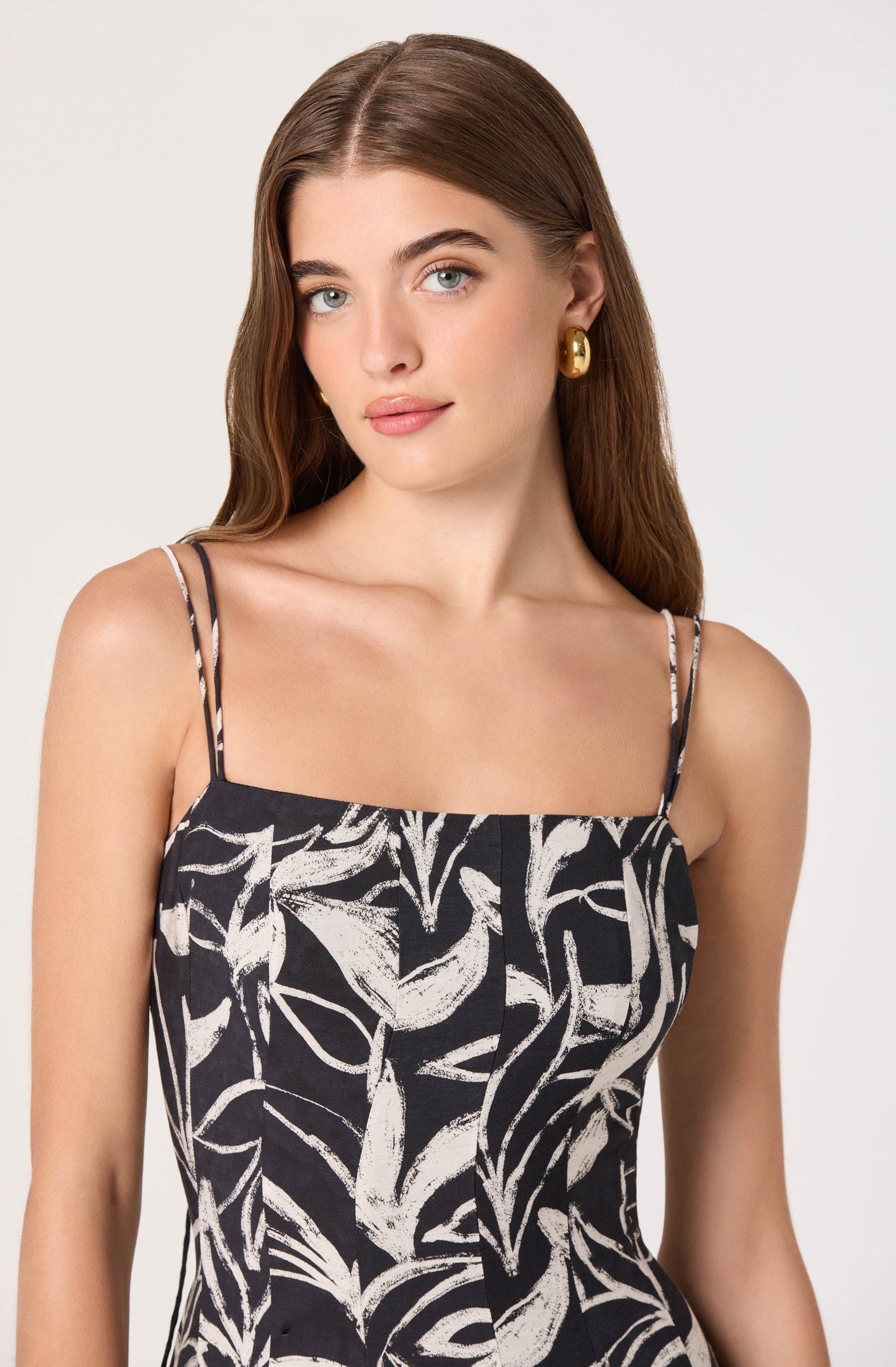 Trisha Tie-Strap Midi Dress
