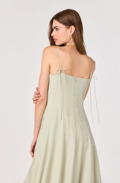 Trisha Square Neck Midi Dress