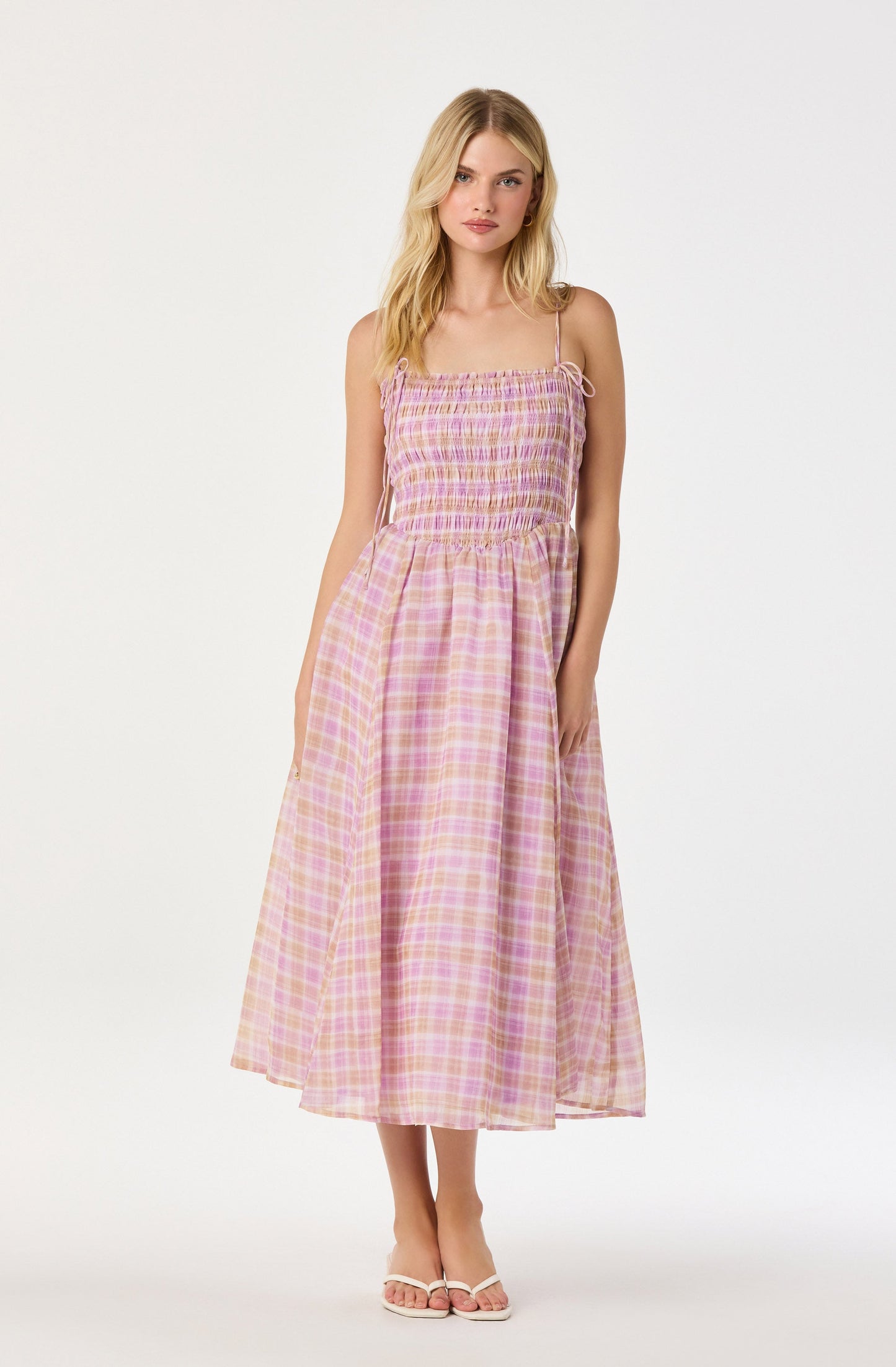Lahela Smocked Midi Dress