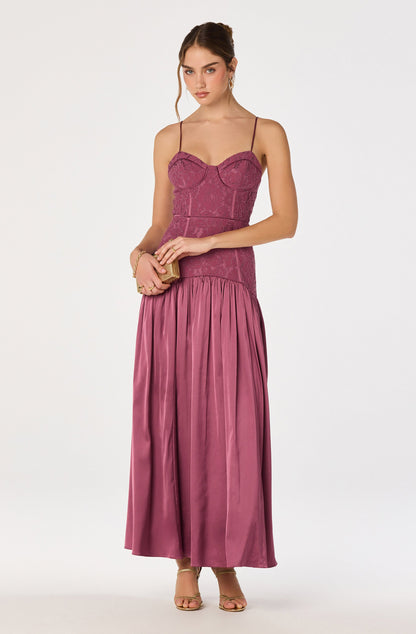 Kaylani Lace Bustier Maxi Dress
