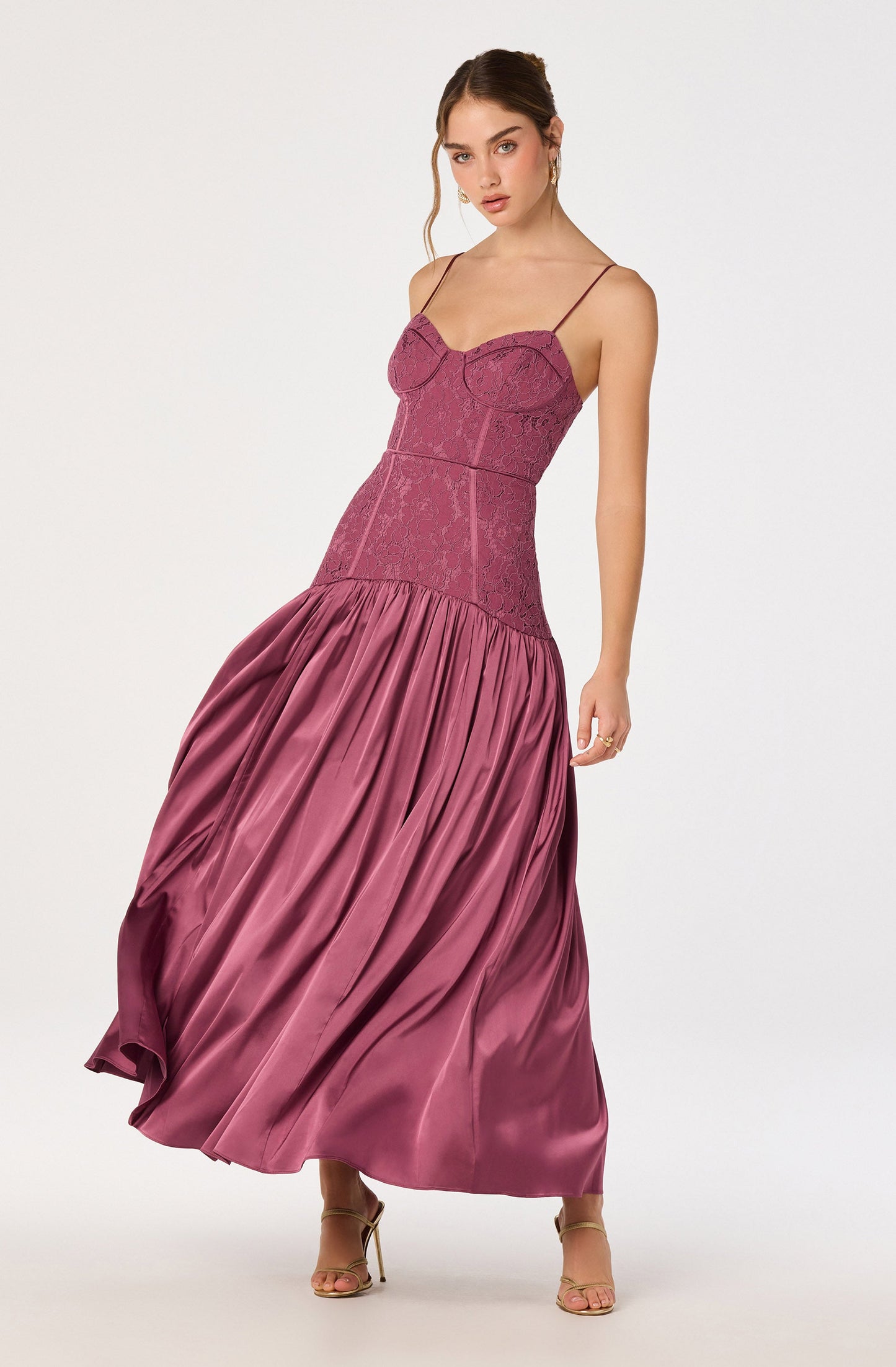 Kaylani Lace Bustier Maxi Dress