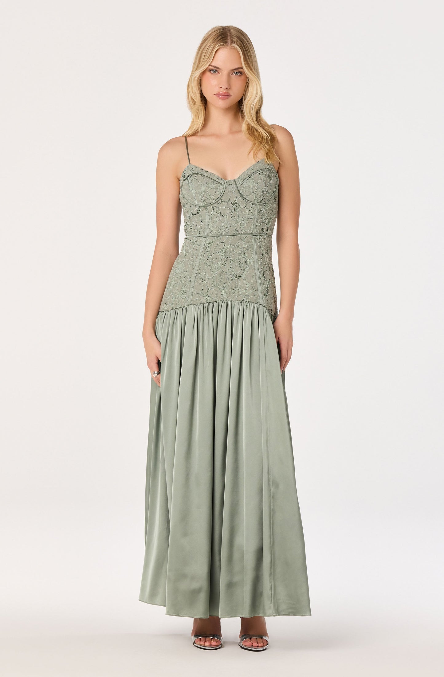 Kaylani Lace Bustier Maxi Dress