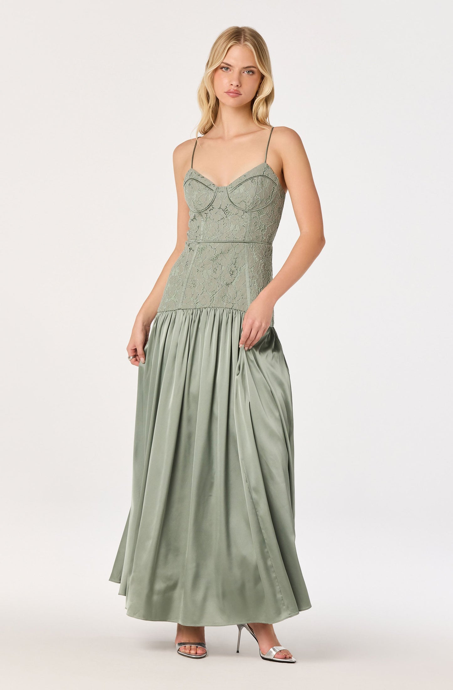 Kaylani Lace Bustier Maxi Dress