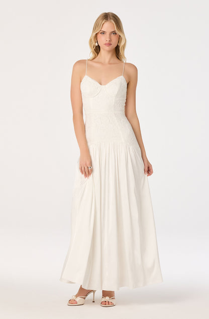 Kaylani Lace Bustier Maxi Dress