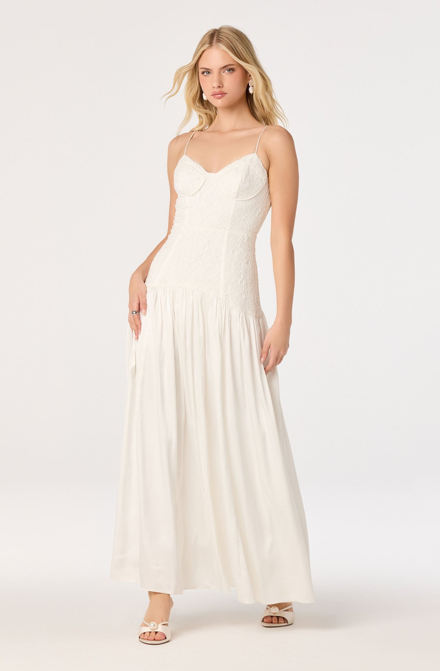 Kaylani Lace Bustier Maxi Dress