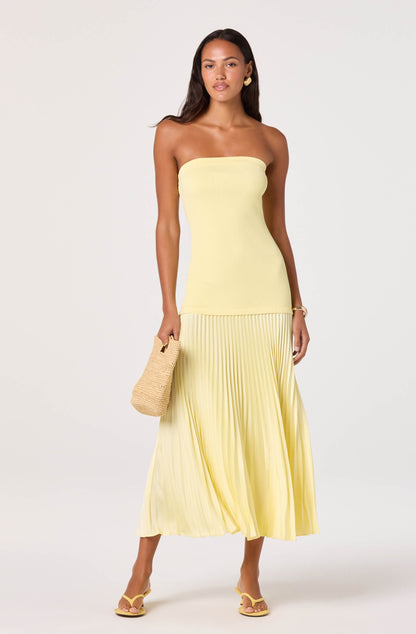 Selune Mixed Media Maxi Dress