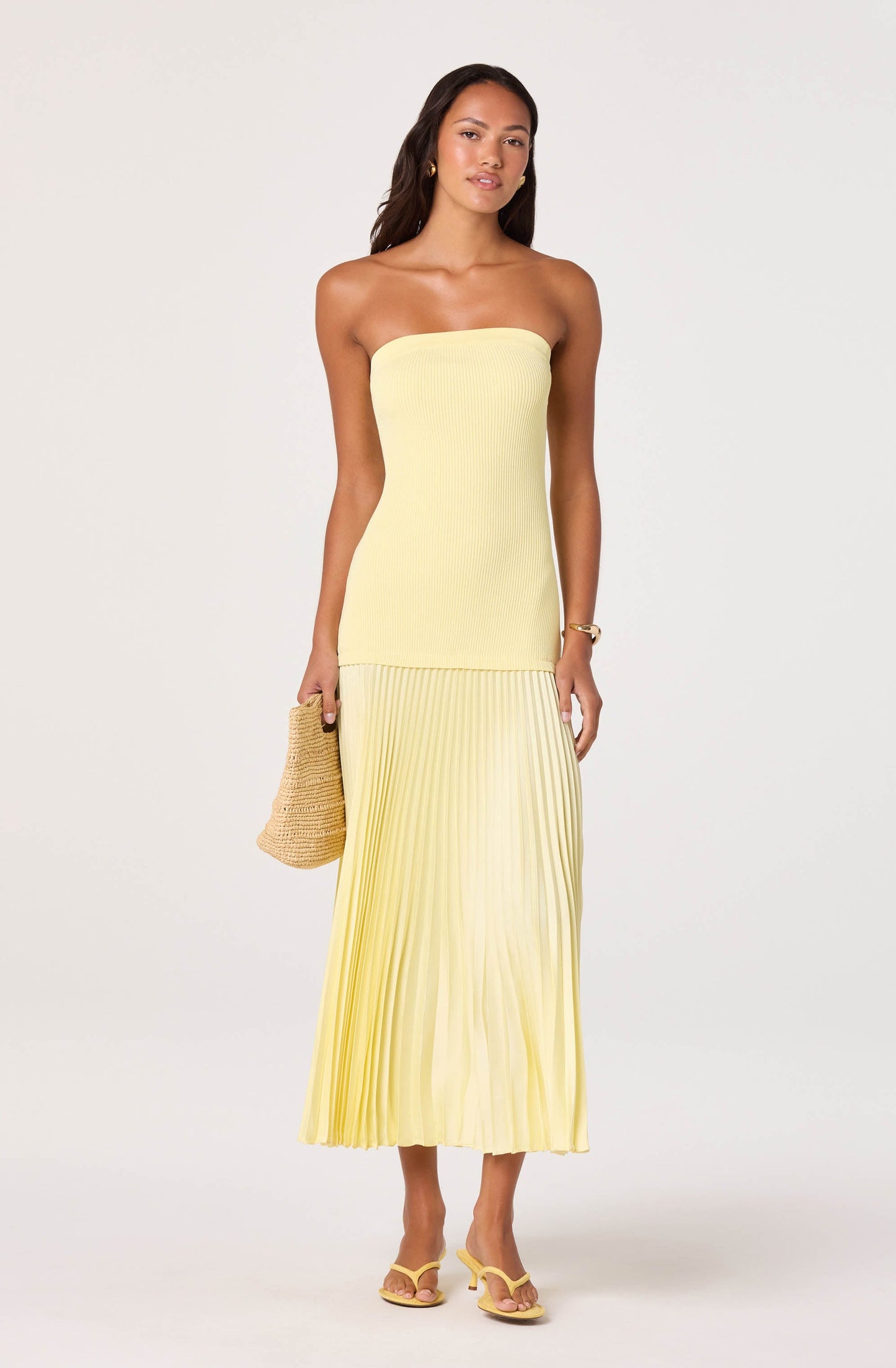 Selune Mixed Media Maxi Dress