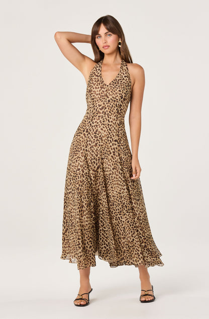 Myra V-Neck Halter  Maxi Dress