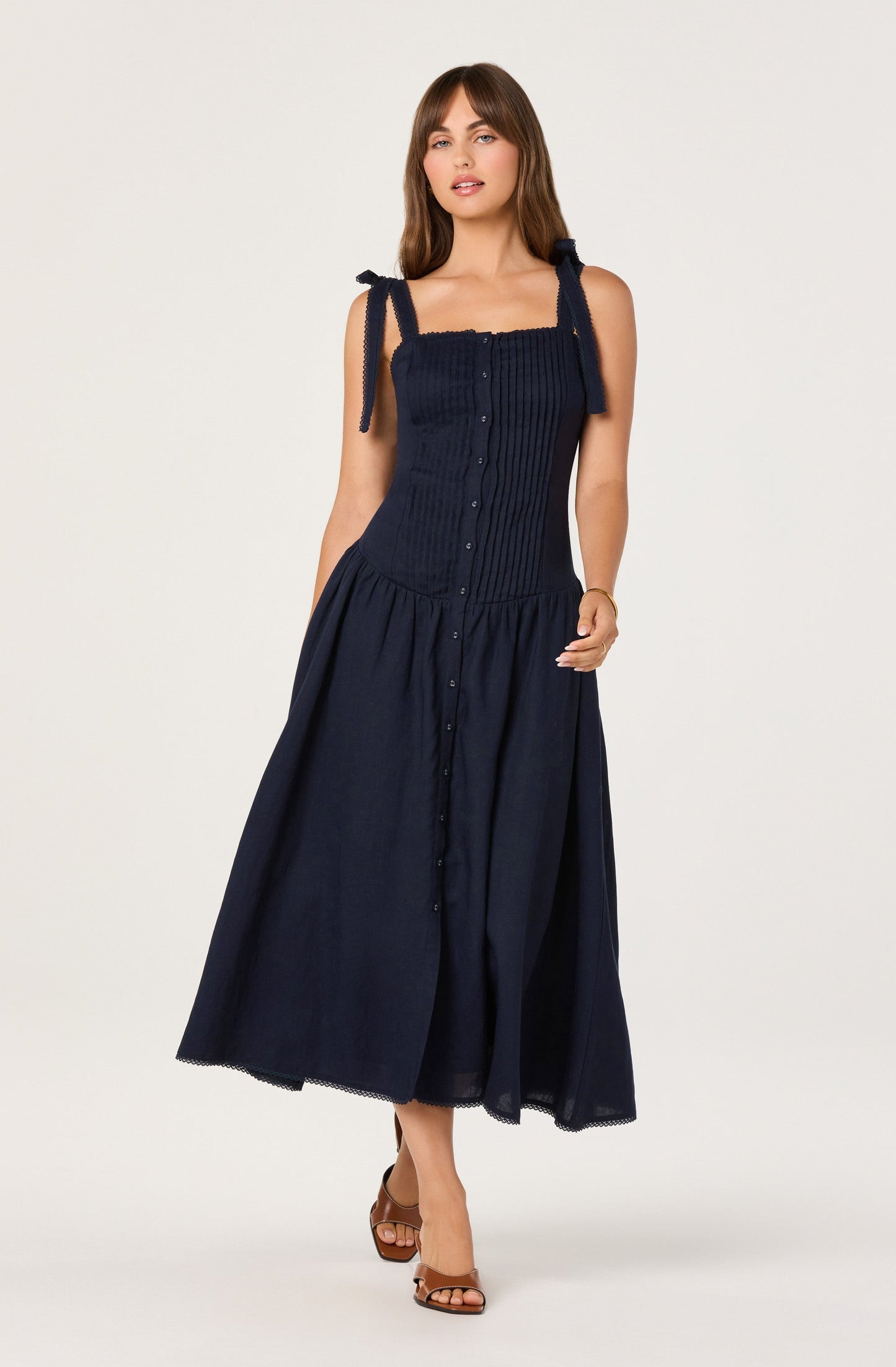Marie Drop Waist Midi Dress