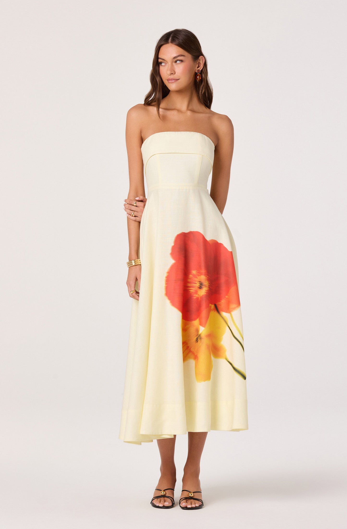 Ximena Floral Strapless Maxi Dress