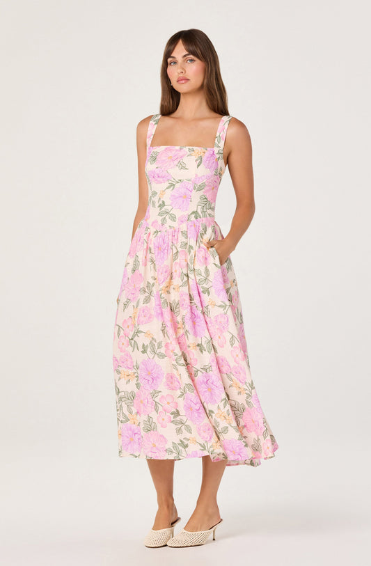 Elodie Floral Midi Dress