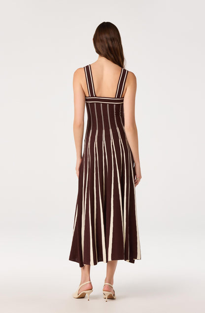 Marlen Striped Knit Maxi Dress
