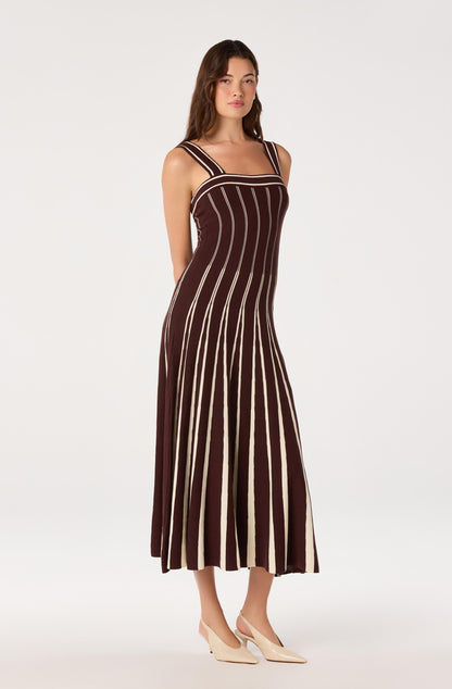 Marlen Striped Knit Maxi Dress