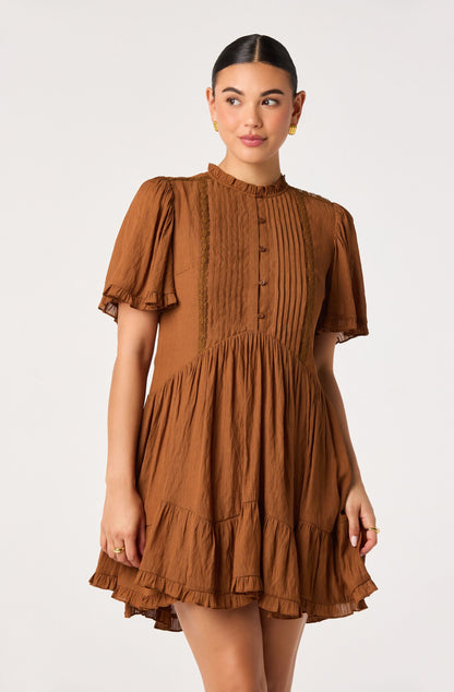 Randi Pintuck Mini Dress