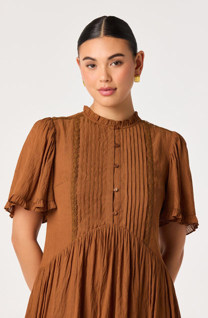Randi Pintuck Mini Dress