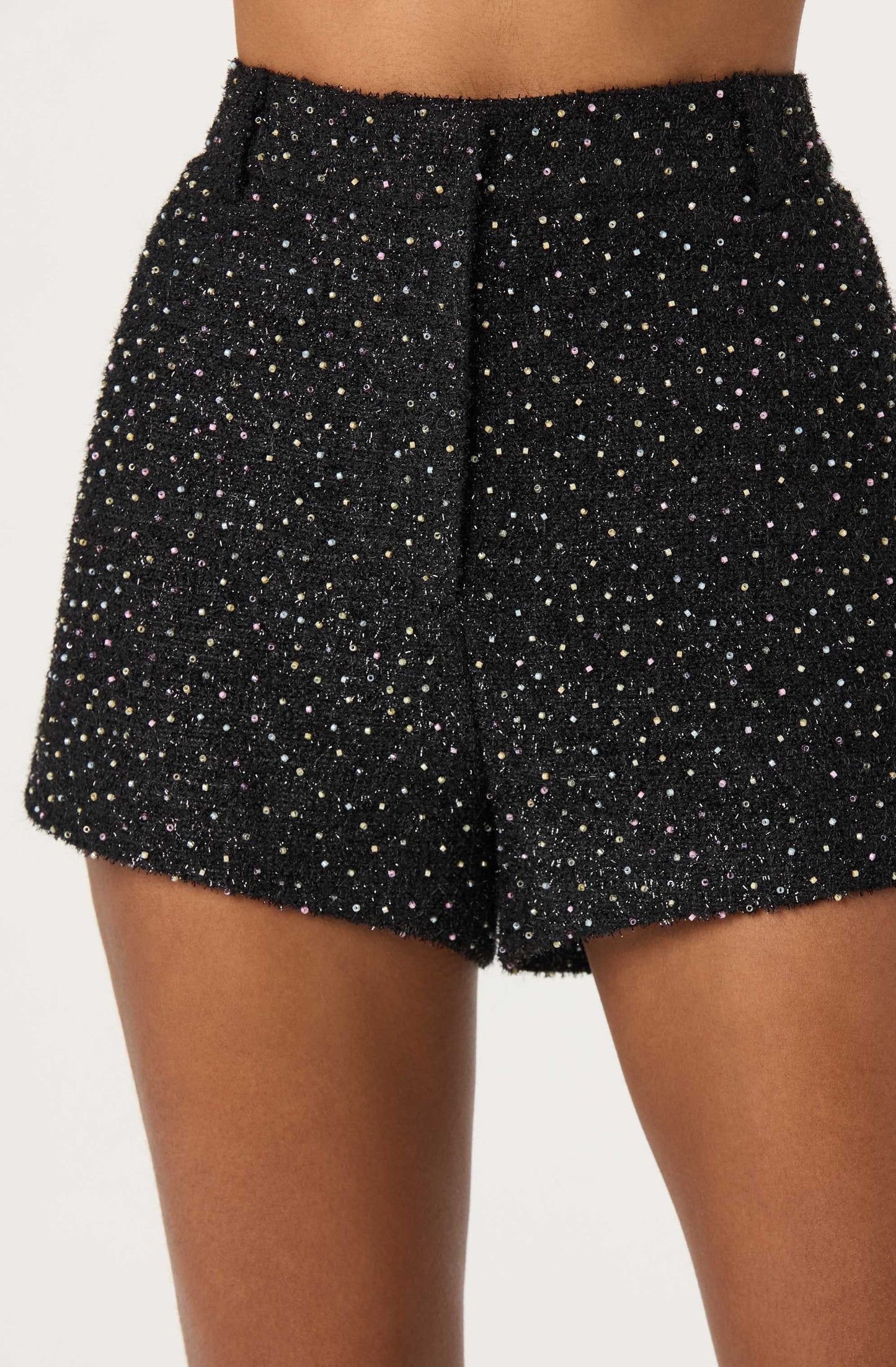 Wynn Beaded Tweed Shorts