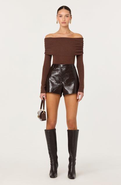 Wynn Faux Leather Shorts
