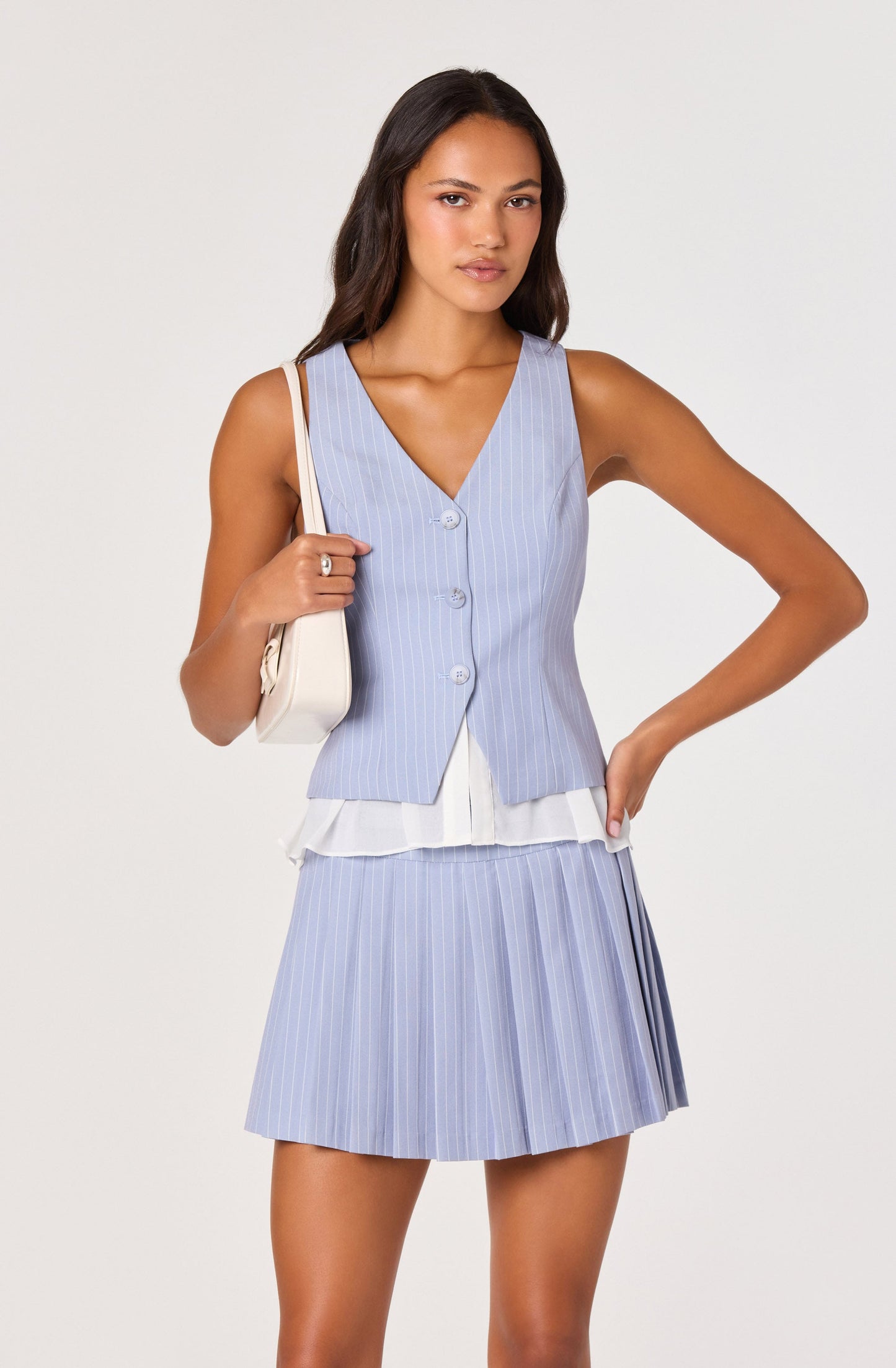 Hina Striped Pleated Skort