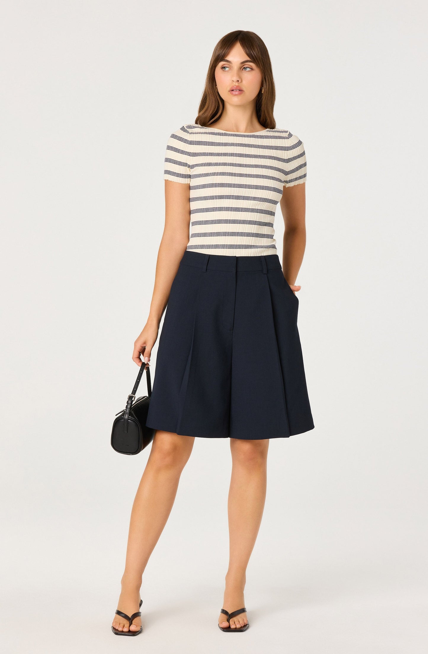 Quillie Pleated Bermuda Shorts