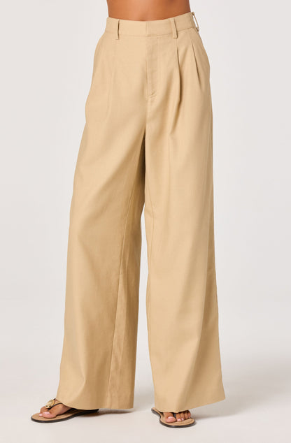 Neha Linen High-Rise Wide Leg Pants