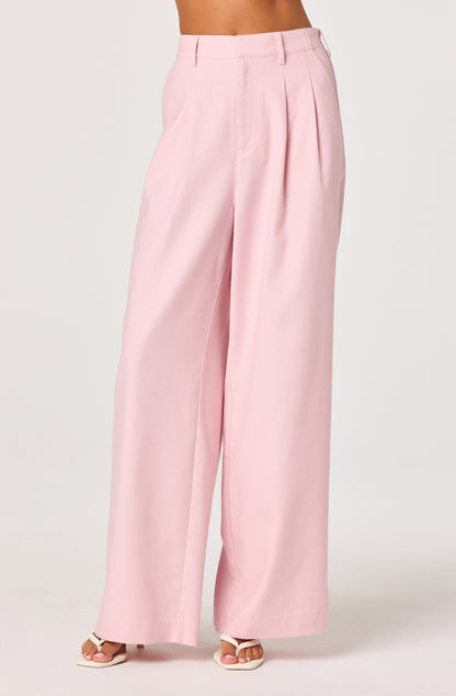 Neha Linen High-Rise Wide Leg Pants