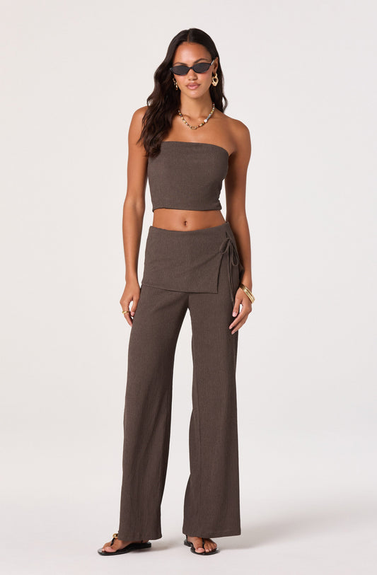 Kyara Skirt-Panel Wide Leg Pants