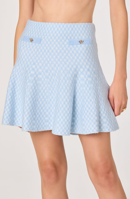 Malvie Plaid Knit Mini Skirt
