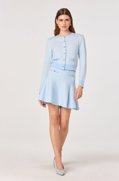 Malvie Plaid Knit Mini Skirt